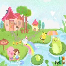 Tranh dán tường Hàn Quốc 3d cho bé cực đẹp tại Hà Nội Kid-074